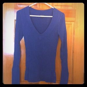 Express Royal Blue V-neck Sweater - Medium